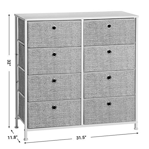 Songmics 4 Tier Wide Drawer Dresser Storage Unit With 8 Easy Pull