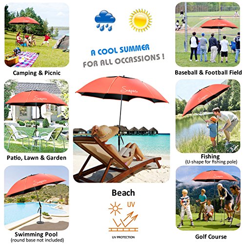 sunphio large windproof beach umbrella