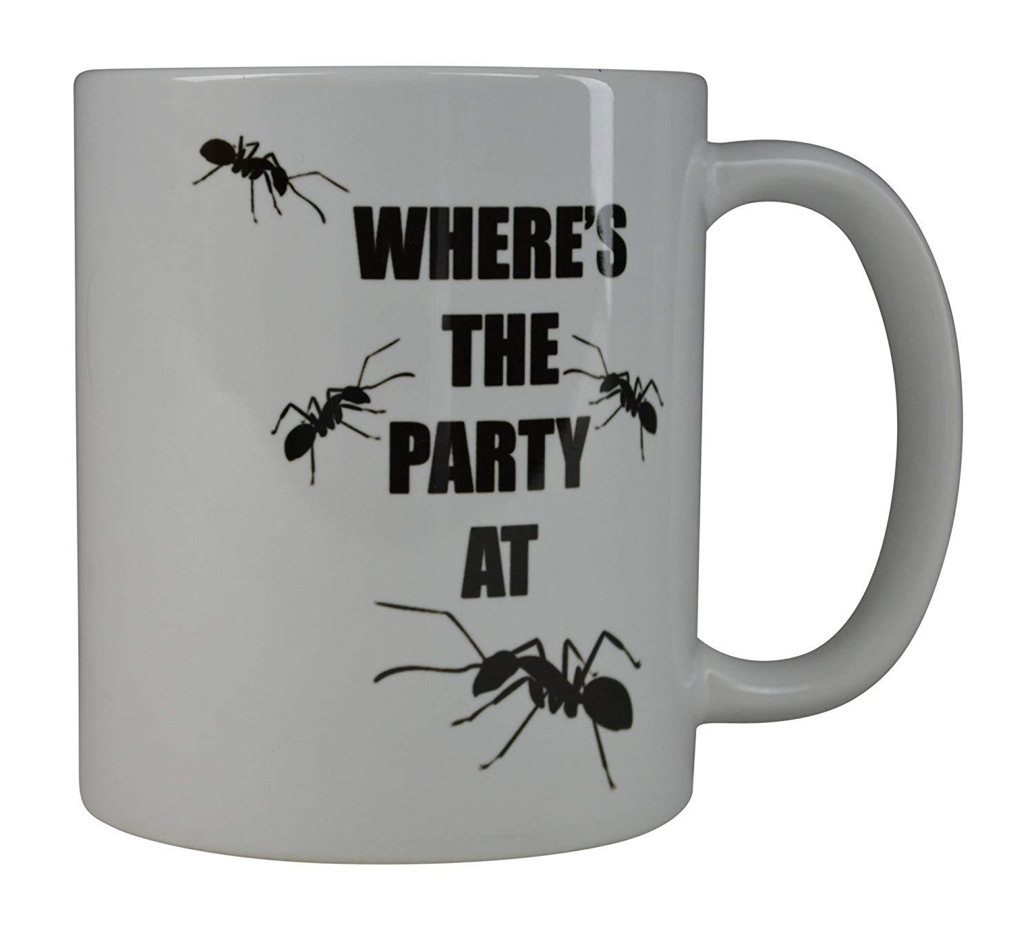 Funny Coffee Mug Ants Where Is The Party At Novelty Cup Great Gift Ide Nuddamakers