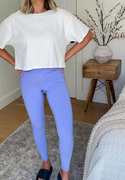 Crossover Butter Soft Leggings // Periwinkle