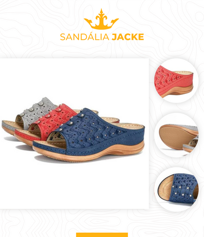 Sandália Jacke Detalhes Cabedal