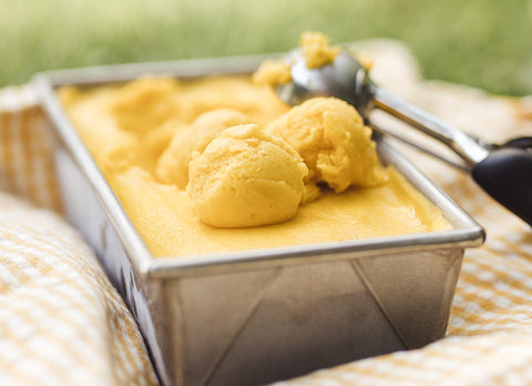 Mango and honey sorbet