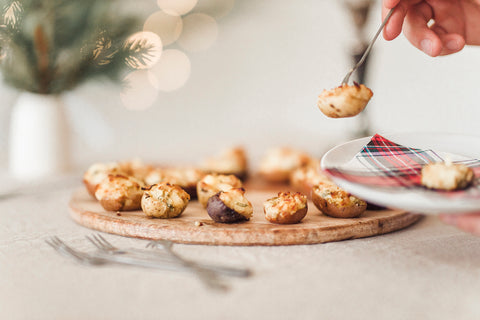 Image of the stuffed potato bites recipe by Les Belles Combines