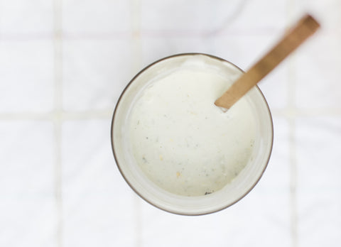 Image of the chicken patty burgers and tzatziki sauce recipe by Les Belles Combines