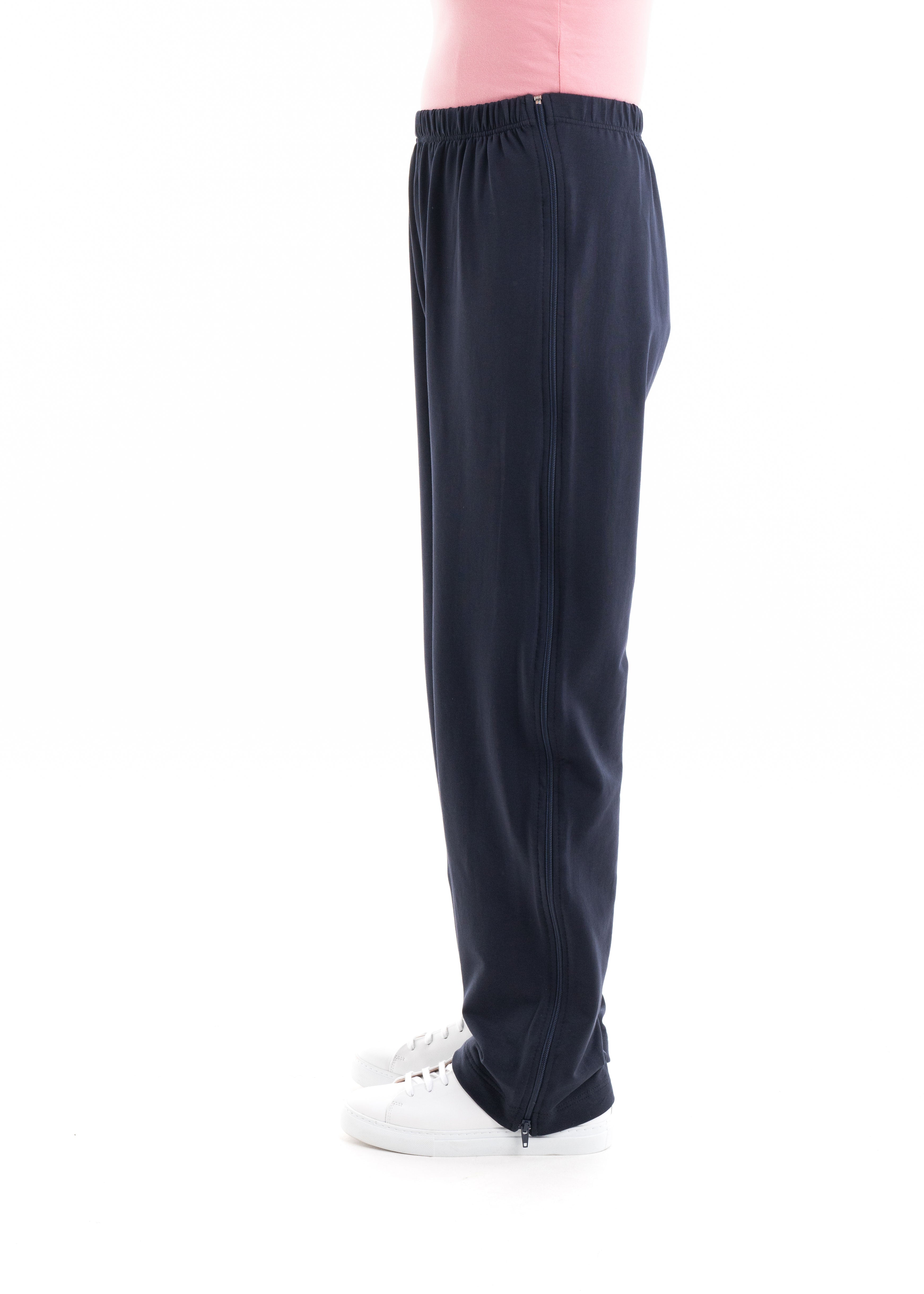 Tracksuit Bottoms with full side zips | Elderly and disabled clothing