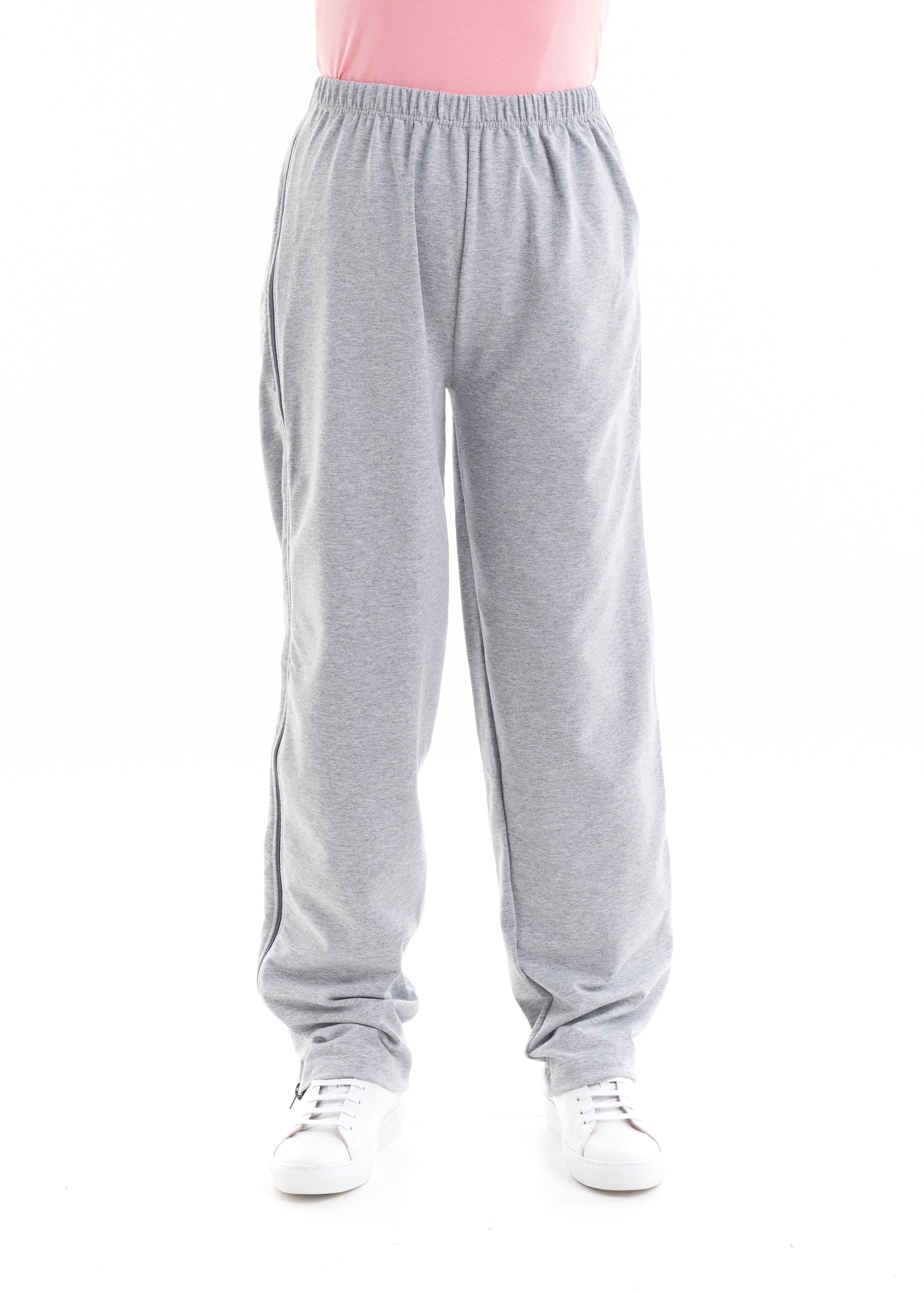 Tracksuit Bottoms with full side zips | Elderly and disabled clothing