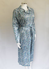 Nancy Petal Back Long Sleeve Dress - Cornflower Meadow