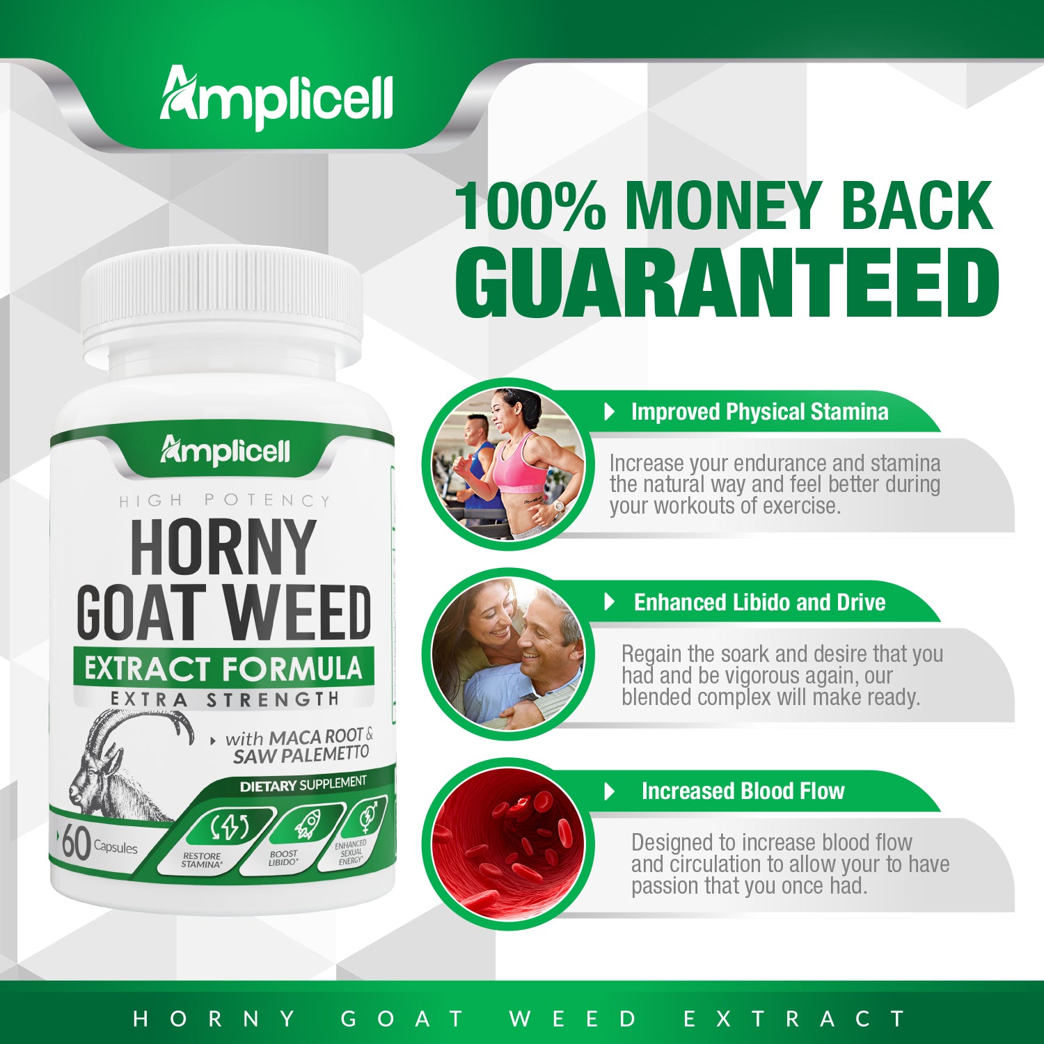 Horny Goat Weed 60 Capsules Amplicell 8081