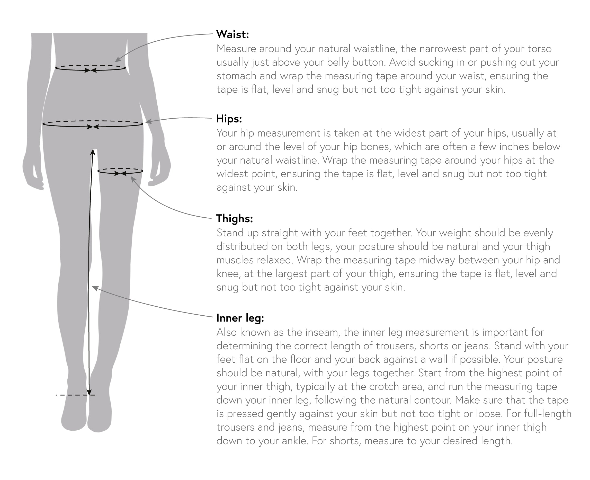 Women's Trouser Sizes Guide  UK, US, EU, FR & IT Size Chart – Our