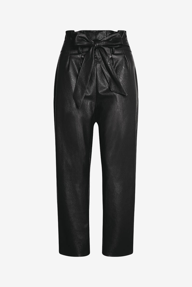 Commando  Faux Leather Paperbag Pant Oxblood - Tryst Boutique