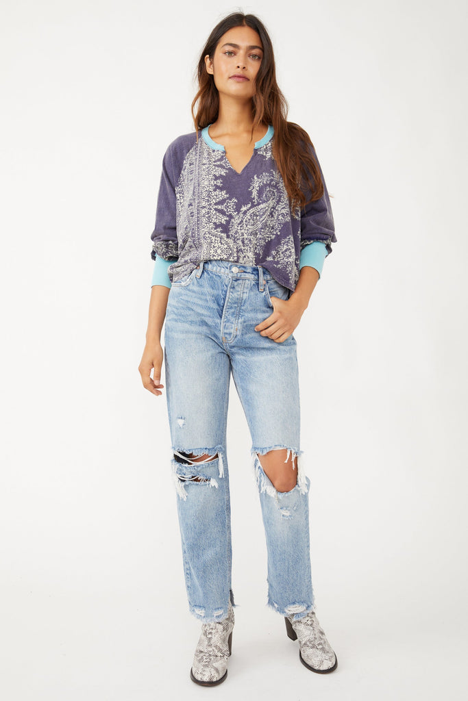 Free People Just Float On Flare Acid Wash Jeans By We The Free in Black
