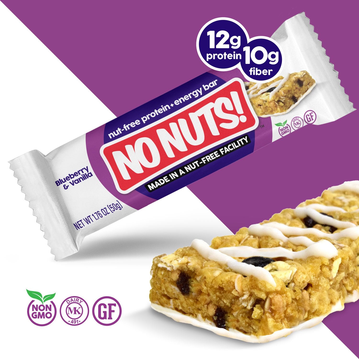 No Nuts! Blueberry & Vanilla - 12 Bar Pack