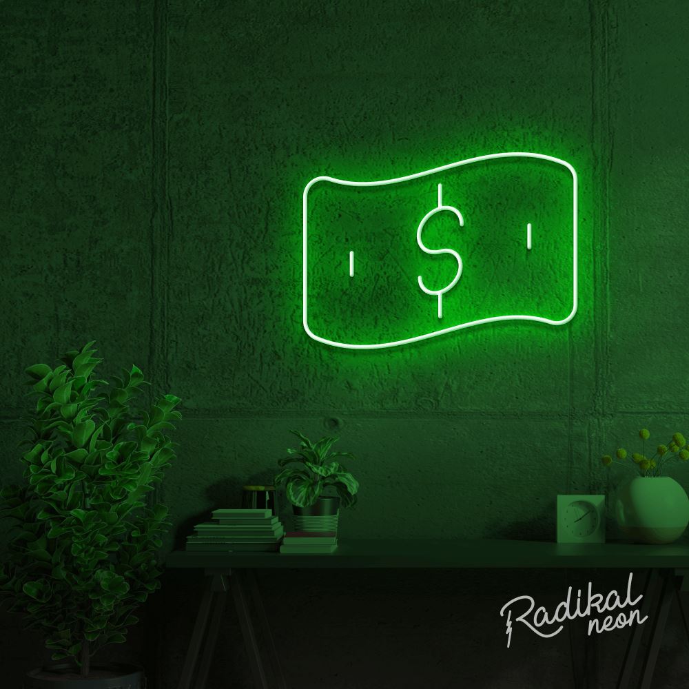 'Dollar Bill' LED Neon sign | Radikal Neon