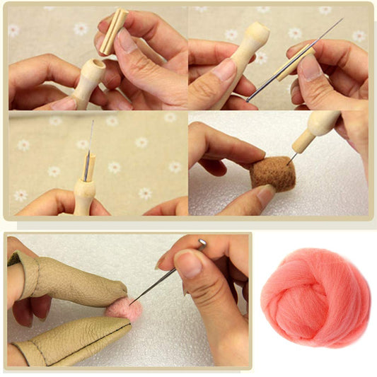  Needle Felting Kit w/ 3 Styrofoam Balls & 3 Eggs - Needle  Felting Kit Beginner - Needle Felting Wool Roving 40 5g Colors - Felting  Kits for Beginners Adult Craft Kits