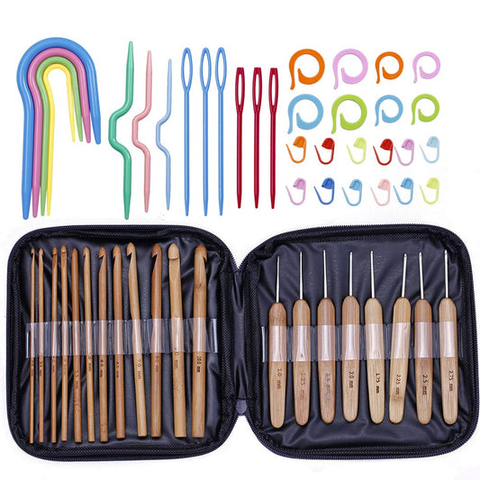 Mayboos 96 Pack Crochet Hooks Set, Ergonomic Knitting Needle Weave Yarn  Kits with Storage Case and Crochet Needle Accessories for Beginners and  Experienced Crochet Hook Lovers : Buy Online at Best Price