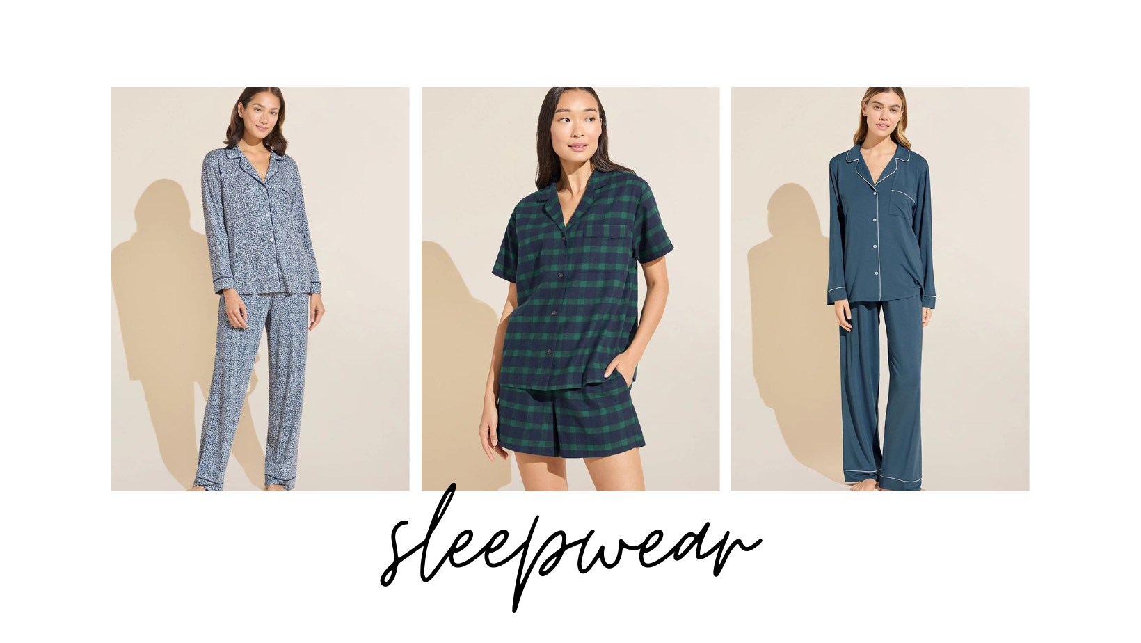 eberjey flannel short pj set