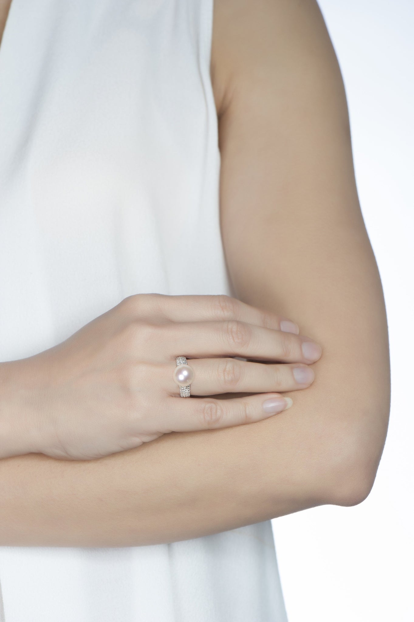 Cherish Pearl Diamond Ring