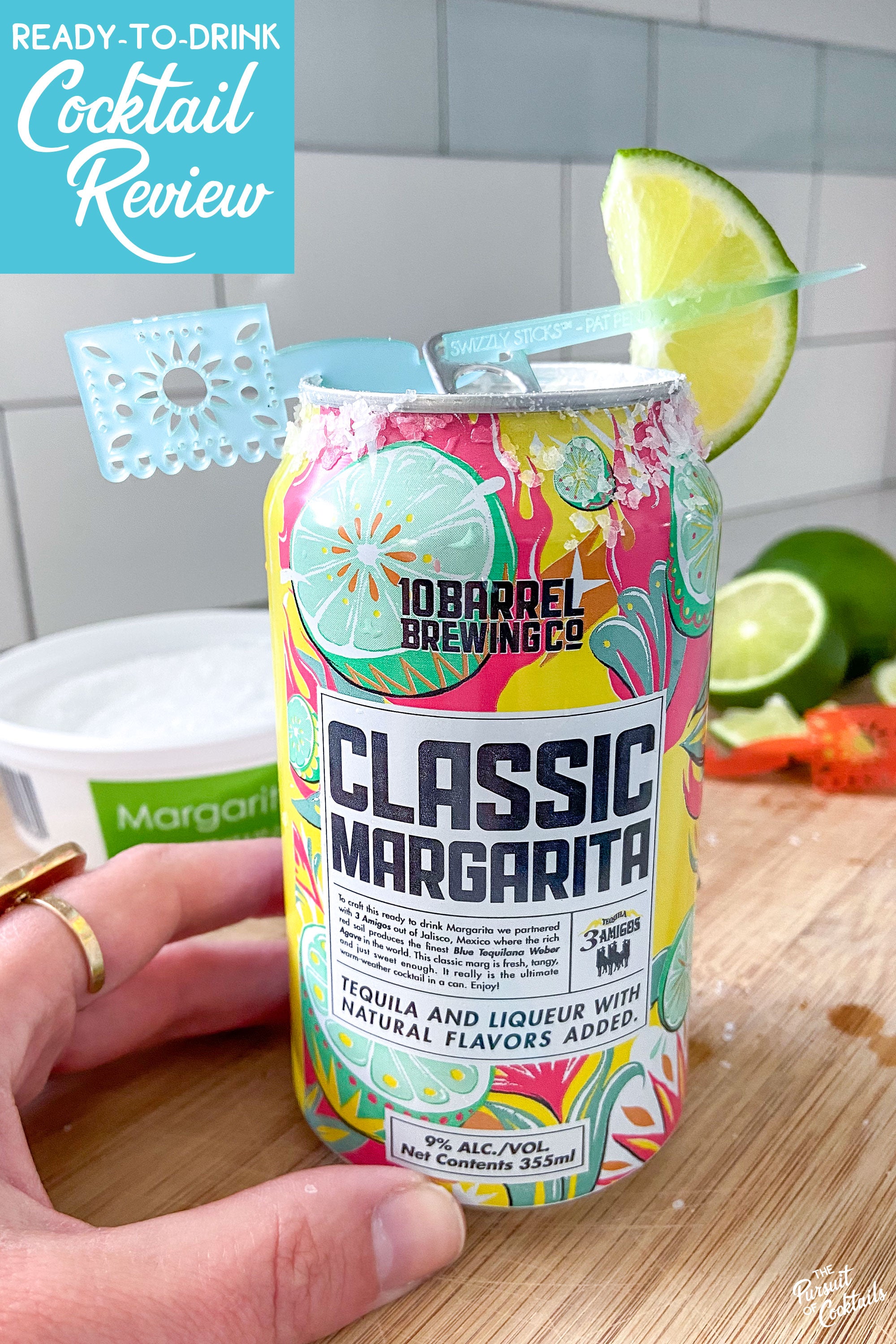 Ready to drink margarita review of 10 Barrel Brewing Co's Classic Margarita by The Pursuit of Cocktails