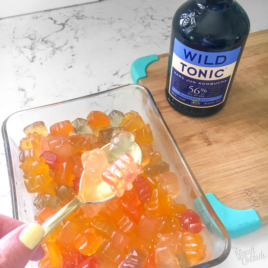 Boozy bears recipe using hard kombucha by The Pursuit of Cocktails