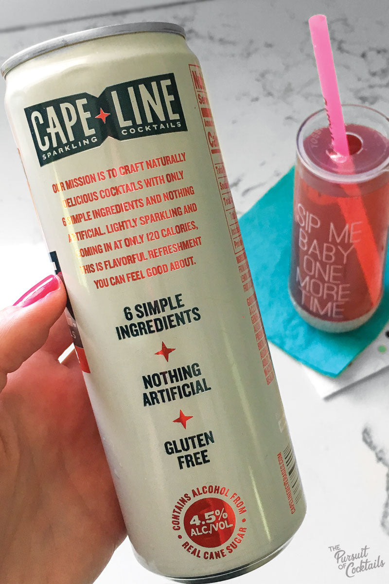 Canned cocktail review of Cape Line Hard Strawberry Lemonade