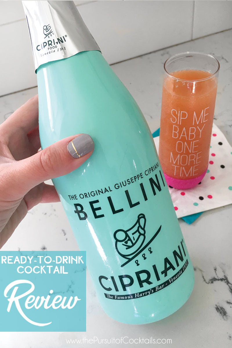 Cipriani Bellini ready-to-drink cocktail review by The Pursuit of Cocktails
