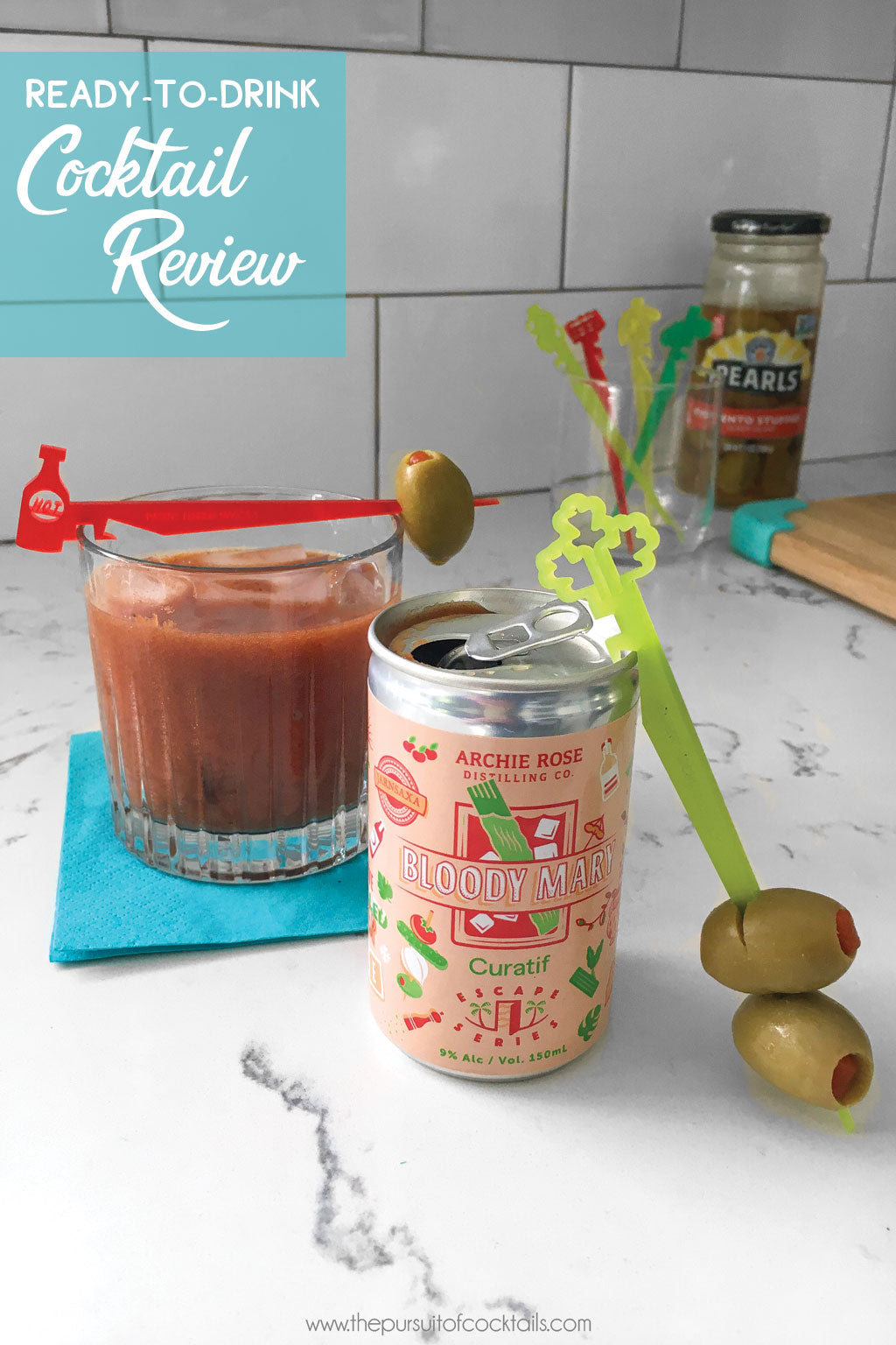 Ready-to-drink bloody mary review of Curatif Archie Rose Bloody Mary