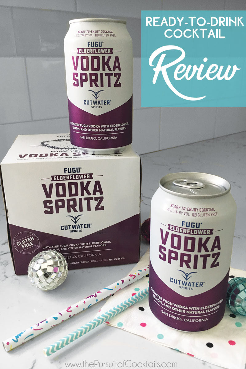 Cutwater Spirits Elderflower Vodka Spritz canned cocktail reviewed by The Pursuit of Cocktails