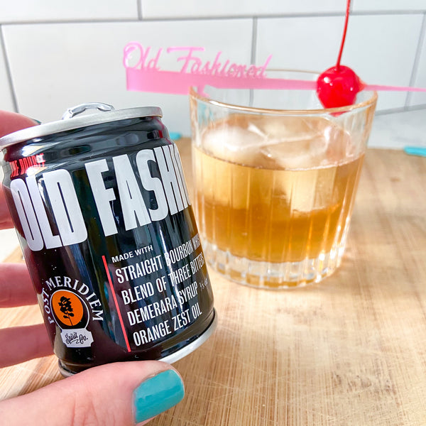 Post Meridiem canned cocktail Old Fashioned review by The Pursuit of Cocktails