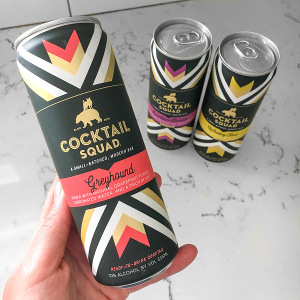 Review of Cocktail Squad's canned cocktail Greyhound