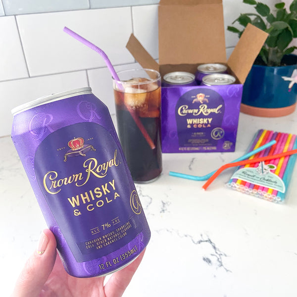 Crown Royal Whiskey and Cola cocktail in a can reviewed by The Pursuit of Cocktails