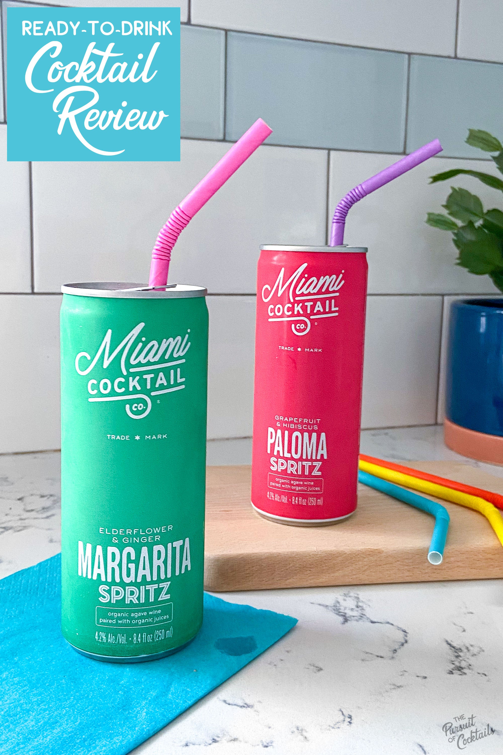 Miami Cocktail Co canned cocktail review of their Paloma and Margarita by The Pursuit of Cocktails