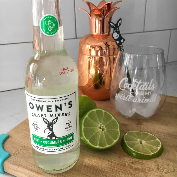 Owen's craft mixer in mint cucumber lime reviewed by The Pursuit of Cocktails
