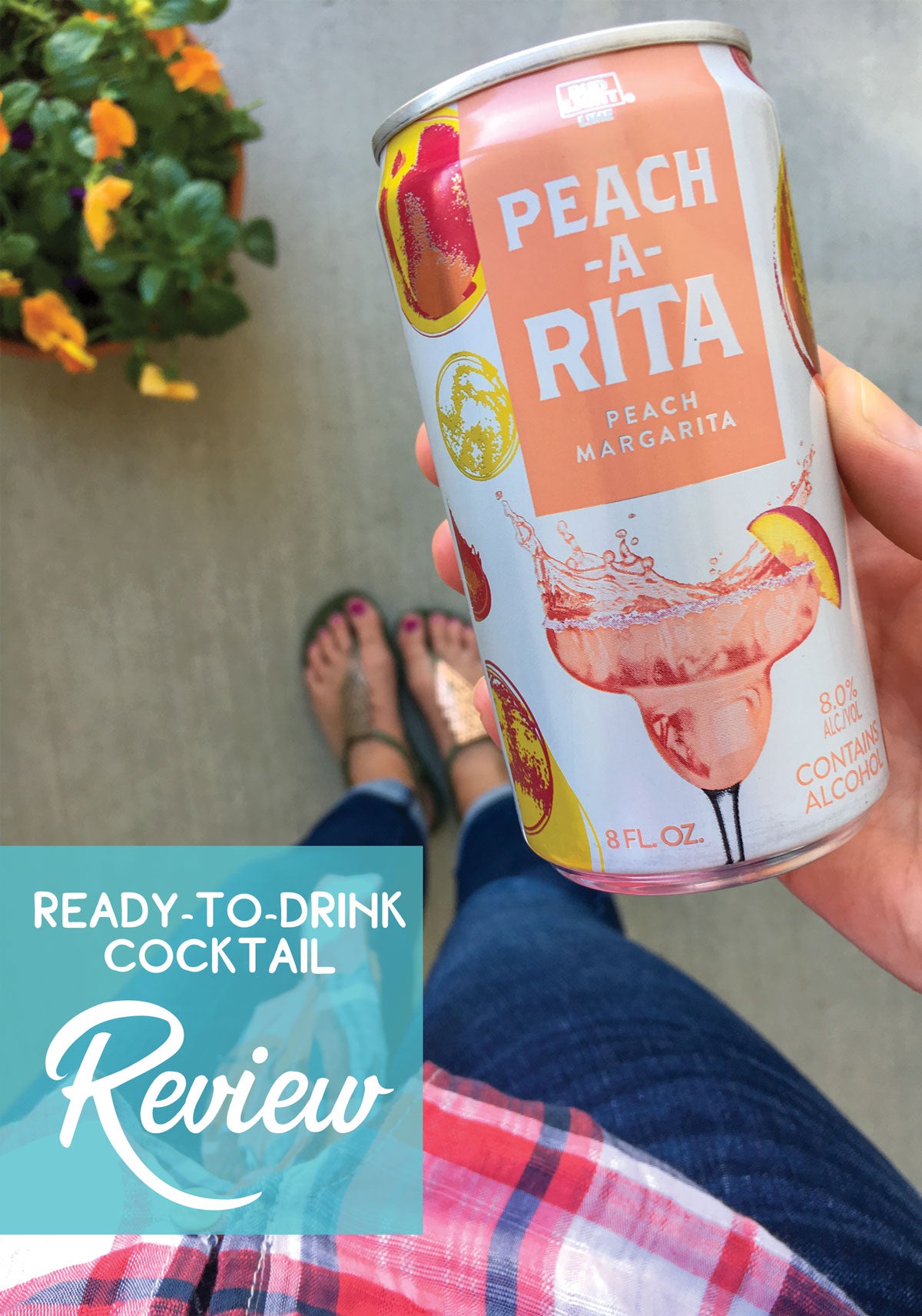 Ready-to-drink cocktail review Peach-a-rita margarita