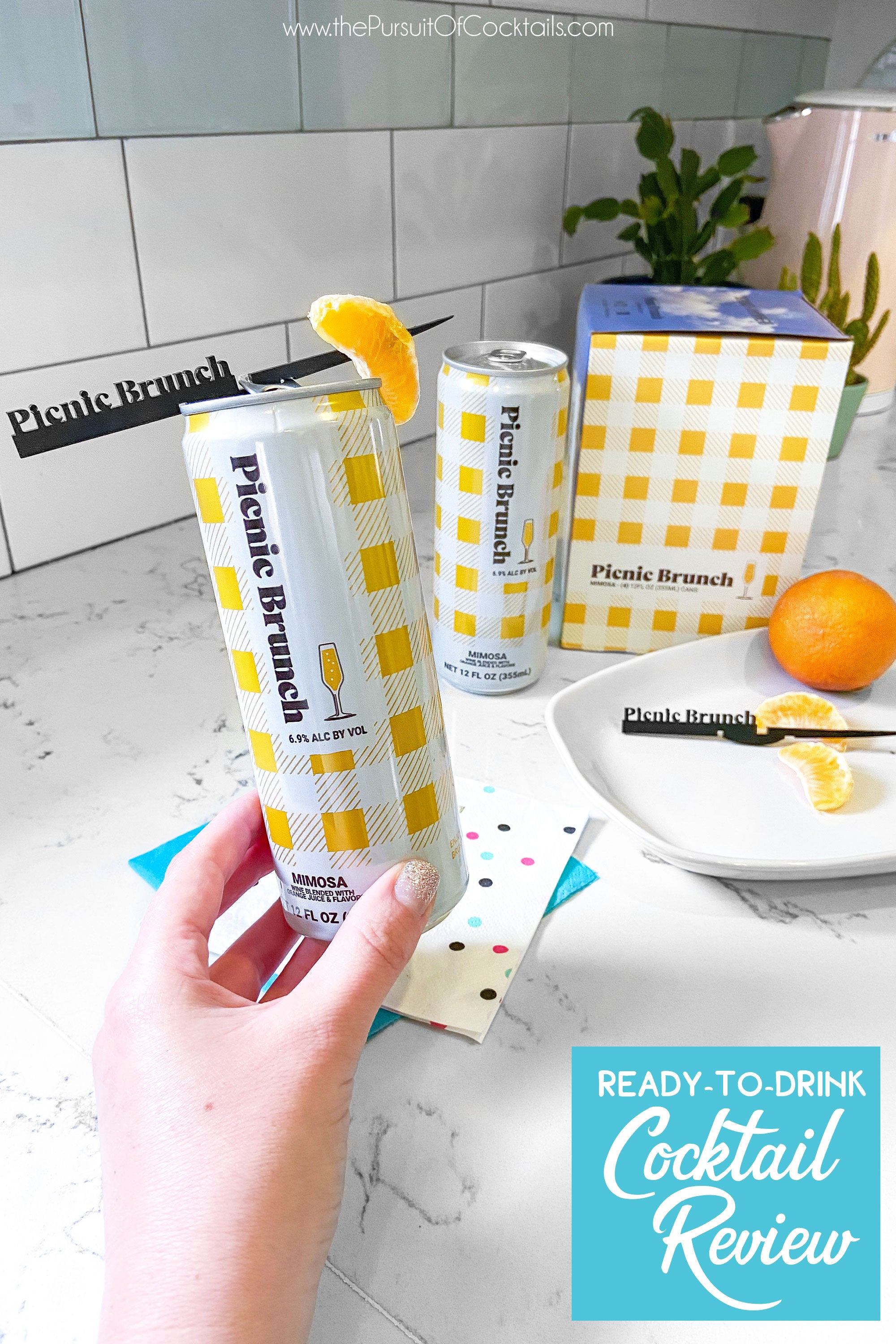 Picnic Brunch mimosa canned cocktail review by The Pursuit of Cocktails