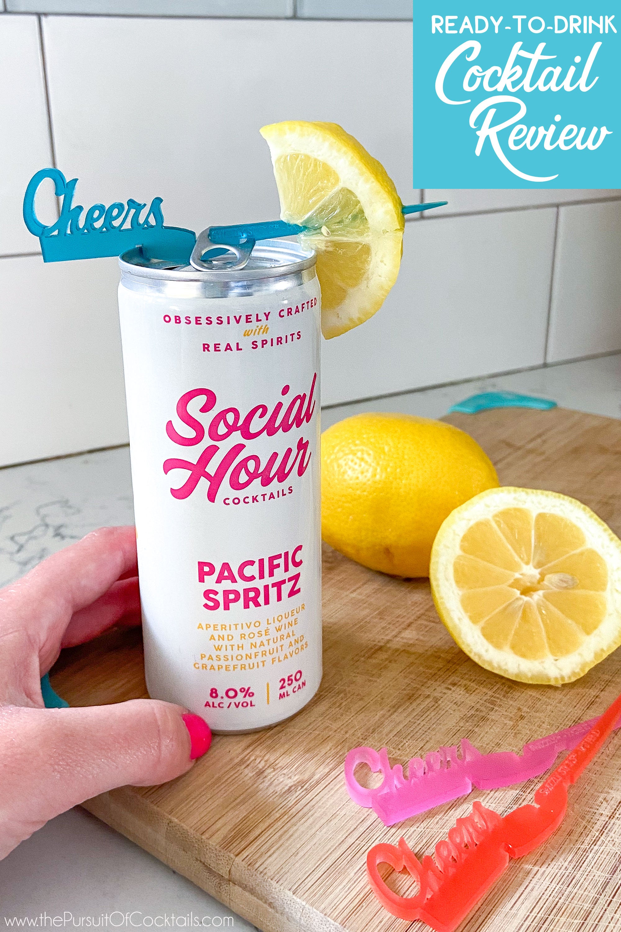 Social Hour canned cocktail review of Pacific Spritz by The Pursuit of Cocktials