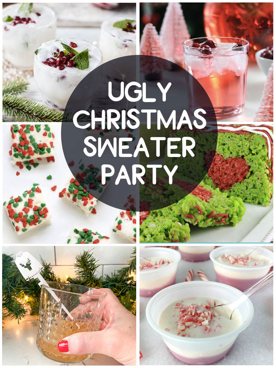 Ugly Christmas sweater party ideas and holiday cocktail recipes