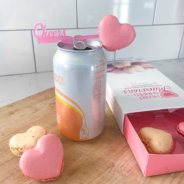 Valentine's Day cocktail garnish idea for Galentine's Day parties using Trader Joe's snacks