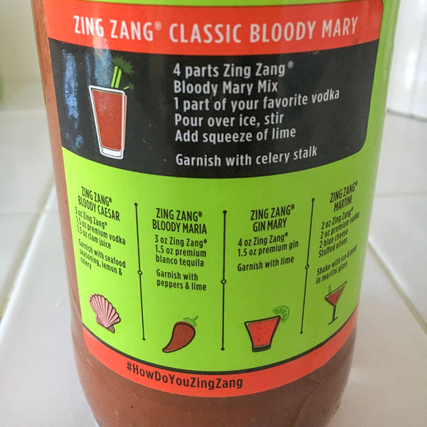 Zing Zang bloody mary mix cocktail options