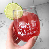 Cocktails are my spirit animal cocktail glass
