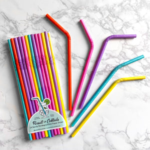 Colorful paper straws with flexible neck from The Pursuit of Cocktails