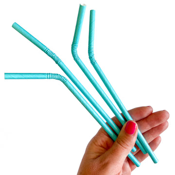 Restaurantware 7.8 inch Paper Straws for Drinking, 100 Sturdy Eco-Friendly Paper Straws - Biodegradable, Solid Design, Pink Paper Biodegradable