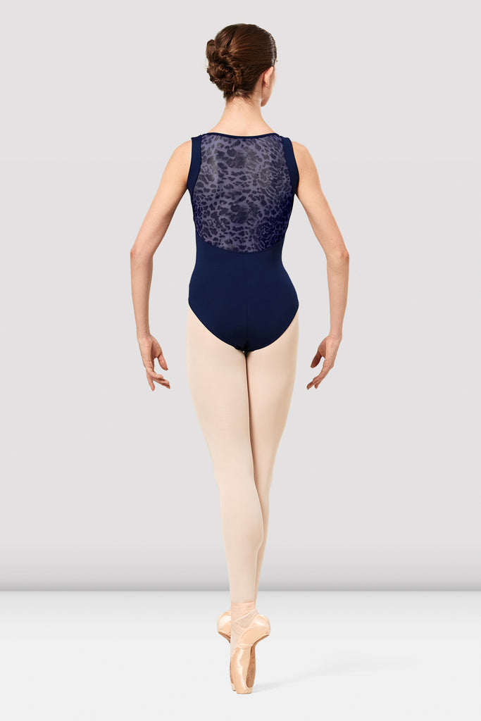 Lace Mesh Back Tank Leotard