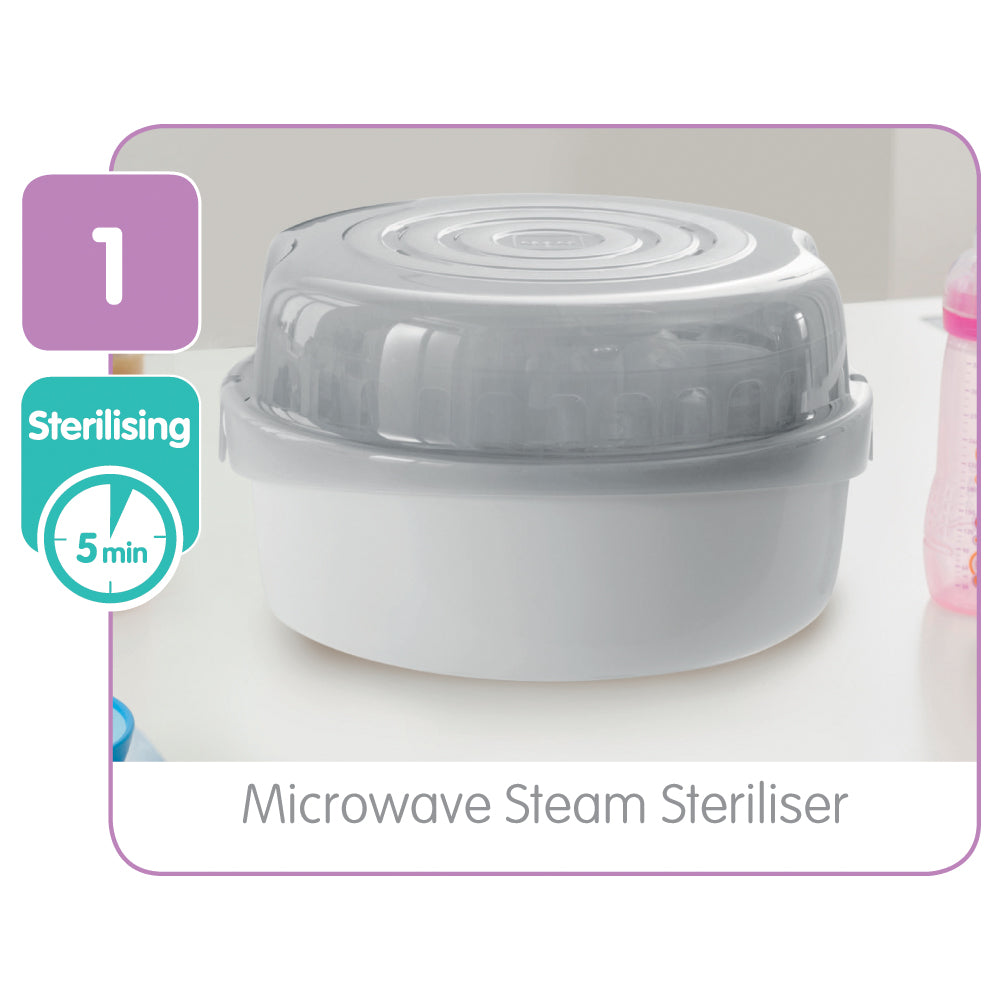 mam microwave steam & cold water steriliser