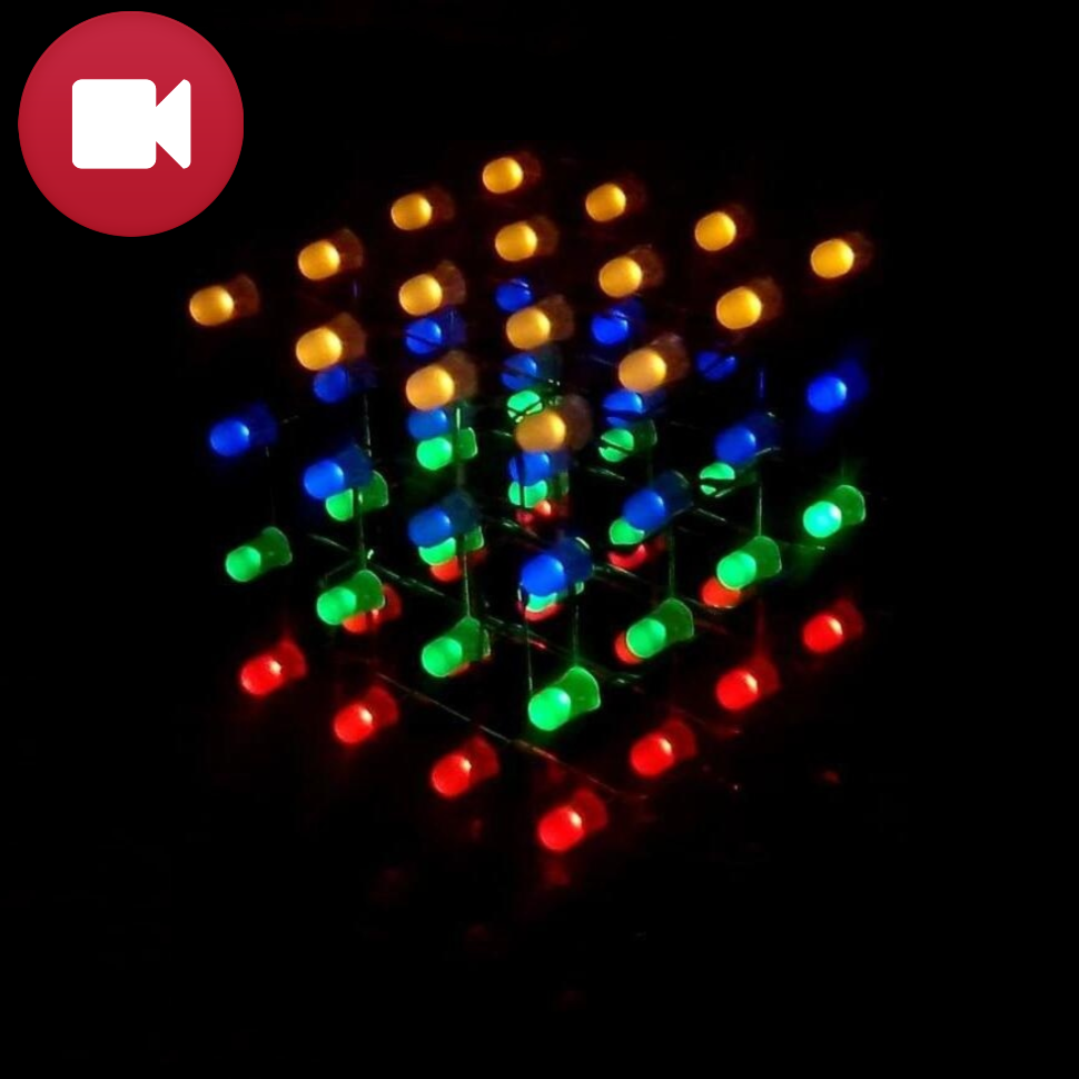 4x4x4 Mini Led Cube Diy Kit Circuit Pop