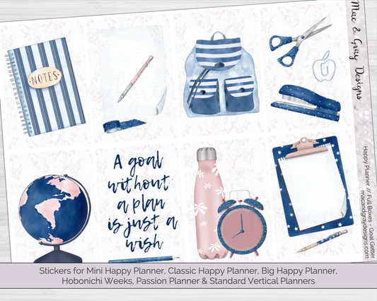 Weekend Vibes // Standard Vertical & Happy Planner Weekly Sticker Kit –  macandgraydesigns