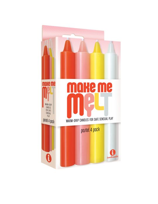 The 9's Make Me Melt Sensual Warm-drip Candles 4pk Pastel - iVenuss