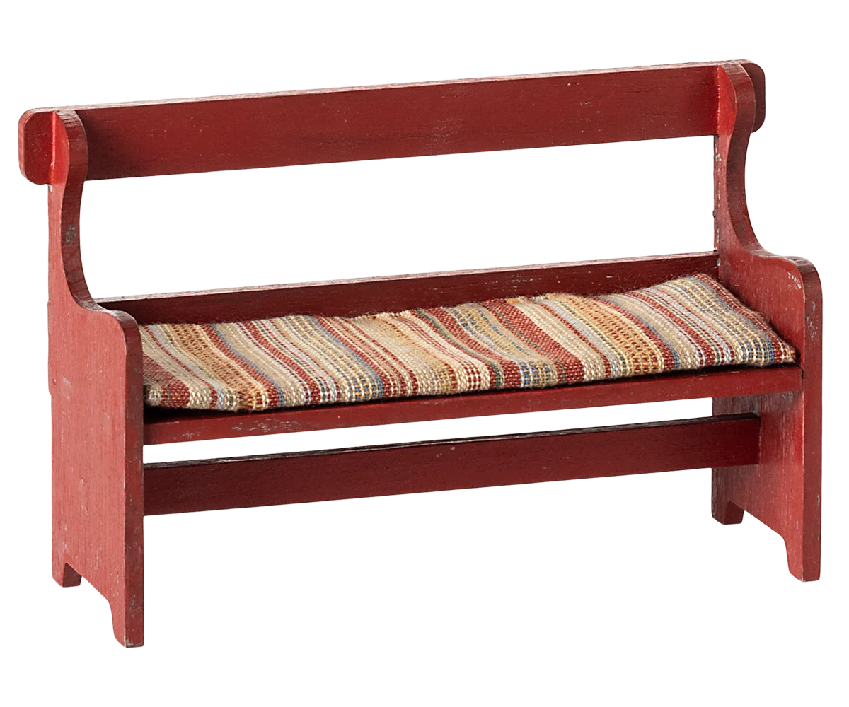 Maileg Bench Red | Mouse Size
