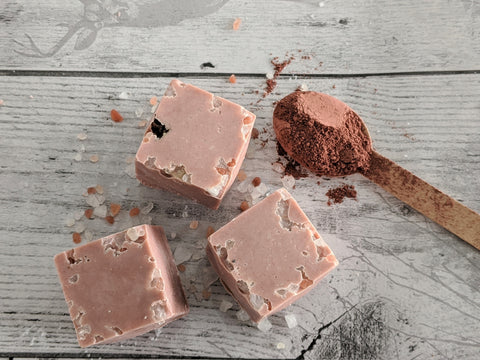 red clay coloured soap