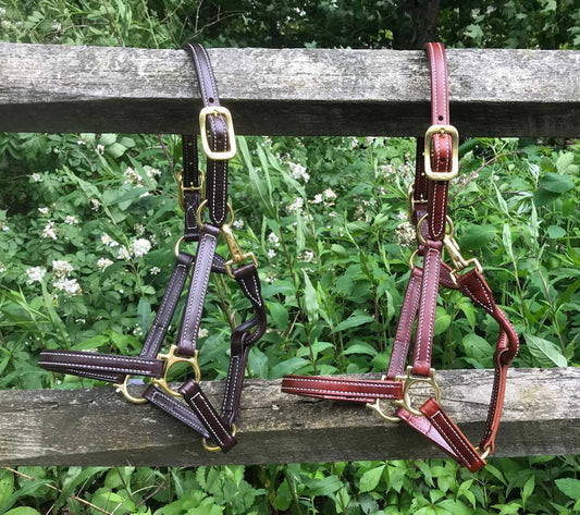 Custom Buckle Halter – Bar Circle L Leather & Bags