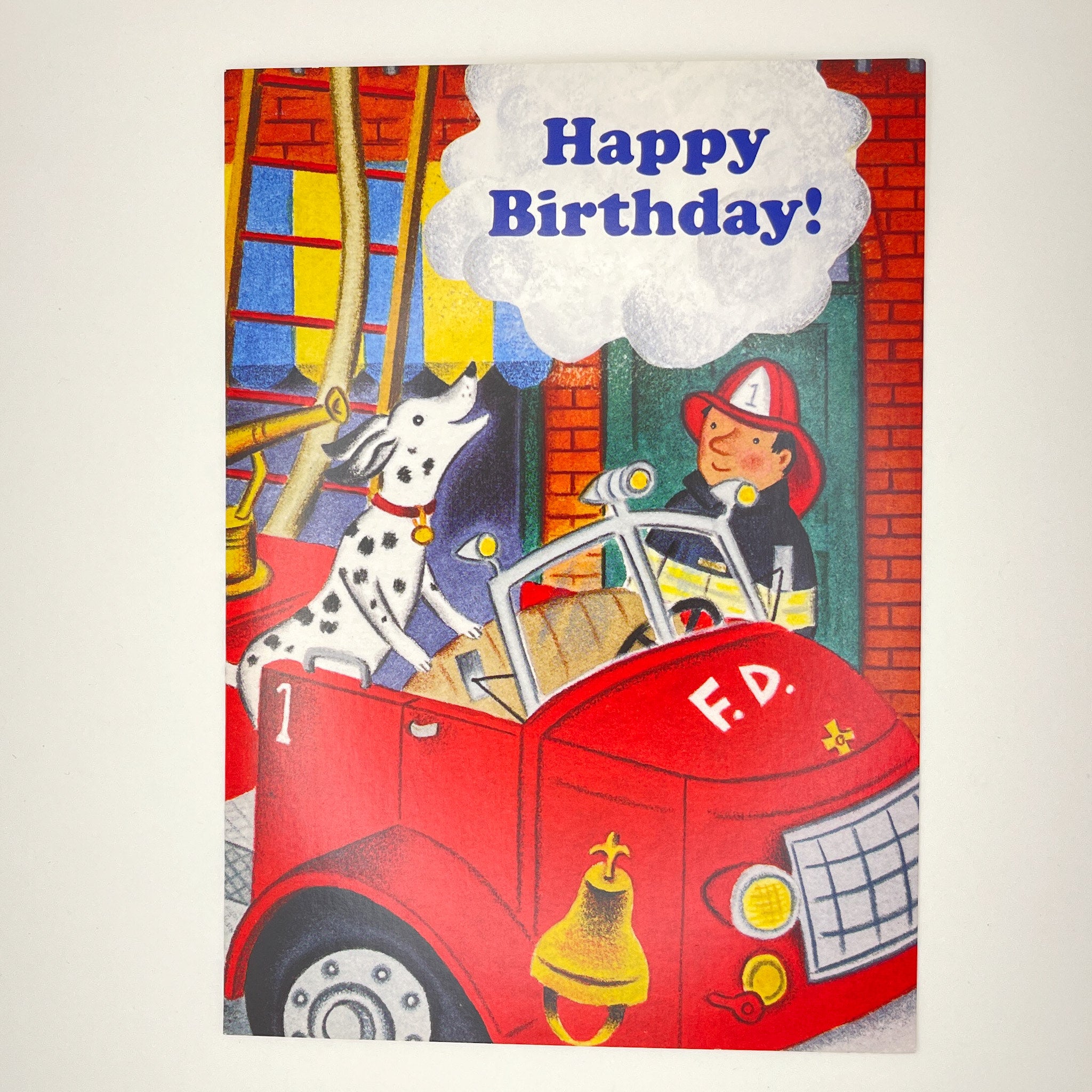 Fire Engine Birthday Card